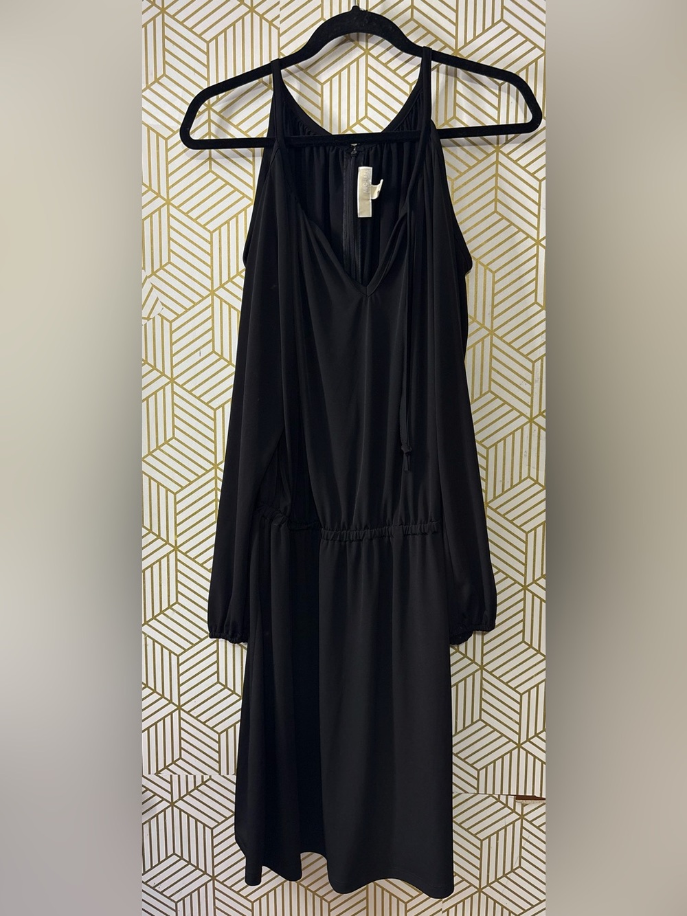 MICHAEL Michael Kors Black Long-Sleeve cold shoulder Dress 3X